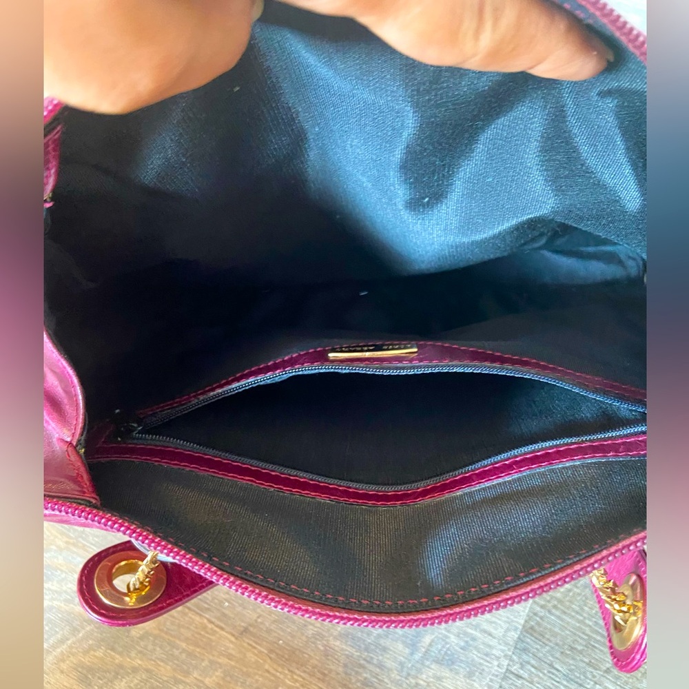 Vintage 1970 Loris Azzaro Paris Purse Burgundy Genuine Leather Shoulder Bag EUC - Picture 14 of 16